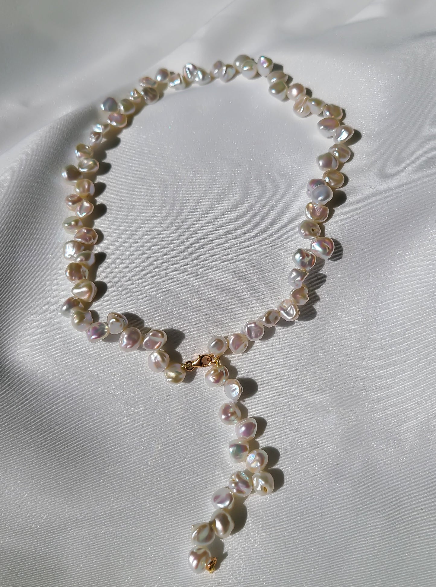 beautiful freshwater keshi pearls necklace