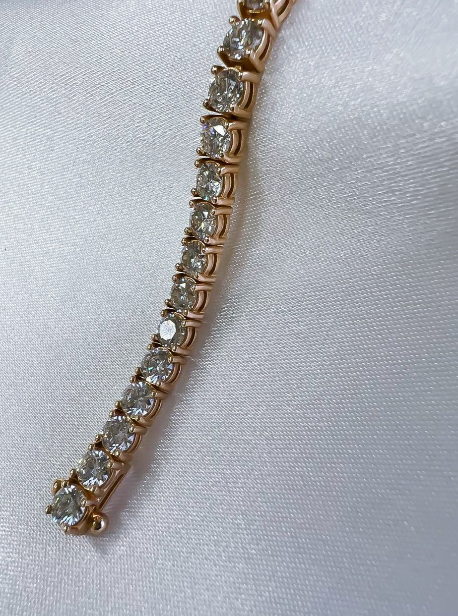 Classic Diamond Tennis Bracelet in 14k Gold (4 Prongs Setting)