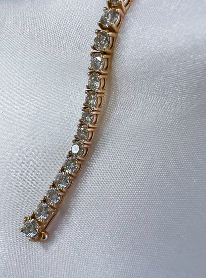 Classic Diamond Tennis Bracelet in 14k Gold (4 Prongs Setting)