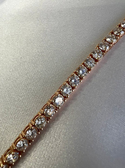 Classic Diamond Tennis Bracelet in 14k Gold (4 Prongs Setting)